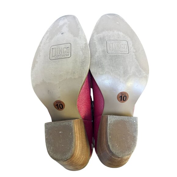 Dingo Embroidered Pink Ankle Western Boots Size 10 - Picture 6 of 8